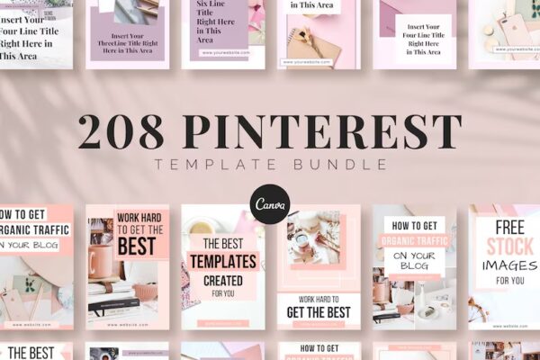 More than 200 Pinterest designs Bundle of Canva Animated Pins Pin Templates on Canva Pinterest Travel Marketing Pins Marketing Pins