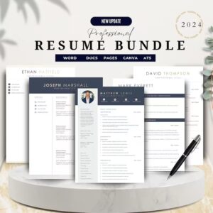 Word & Pages Google Docs Resume ATS Template Resume Template Modern Resume Clean CV Template Resume and Cover Letter Template