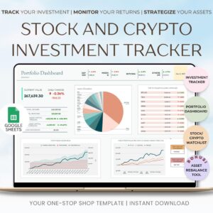 Stock Spreadsheet trading journal tracker for cryptocurrency investments Crypto Watchlist Planner for Personal Finances Budget Template for Google Sheets