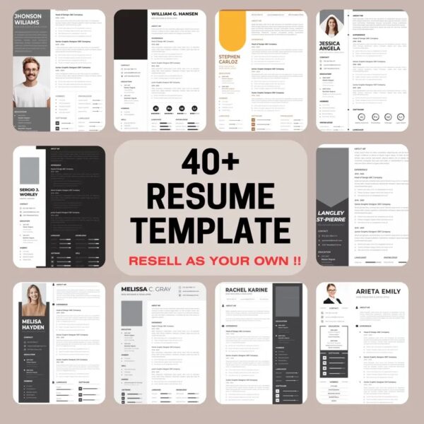 40+ Expert Resume Templates for Google Docs Microsoft Word and Mac Pages A Modern CV Template with a Borderline Accessible Immediately